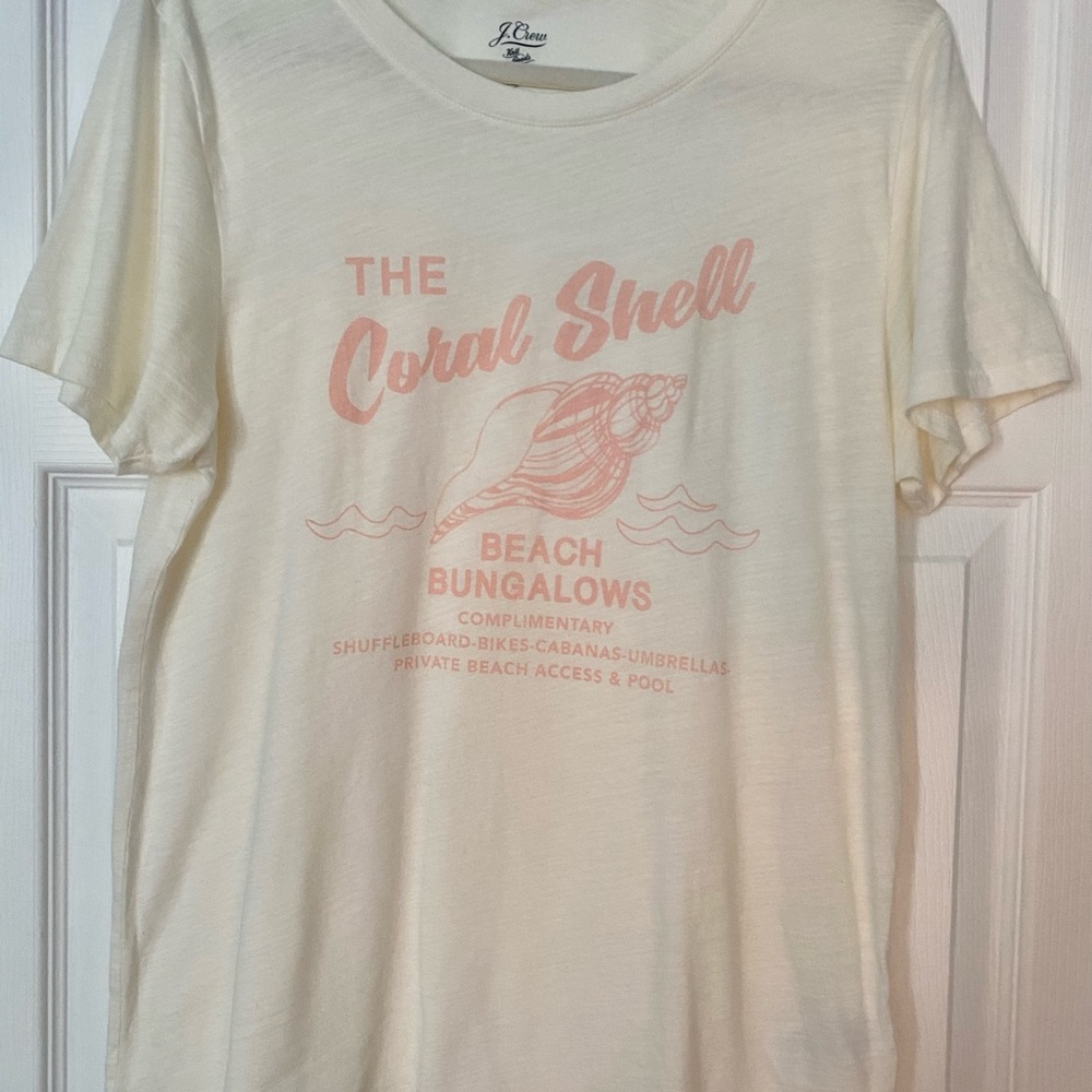 J. Crew Coral Shell Soft Graphic Tee - Picture 2 of 4